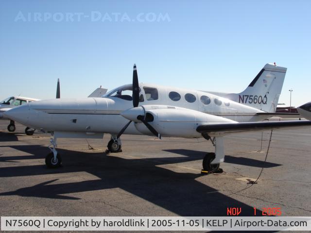 N7560Q, 1972 Cessna 421B Golden Eagle C/N 421B0346, This picture was taken by Harold Aguirre at El Paso Itnl Airport