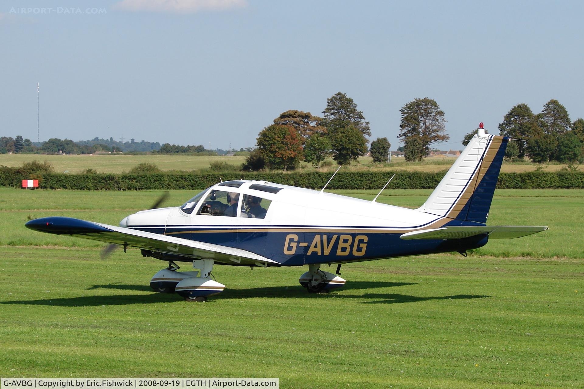 G-AVBG, 1966 Piper PA-28-180 Cherokee C/N 28-3801, 1. G-AVBG visiting Shuttleworth (Old Warden) Aerodrome.