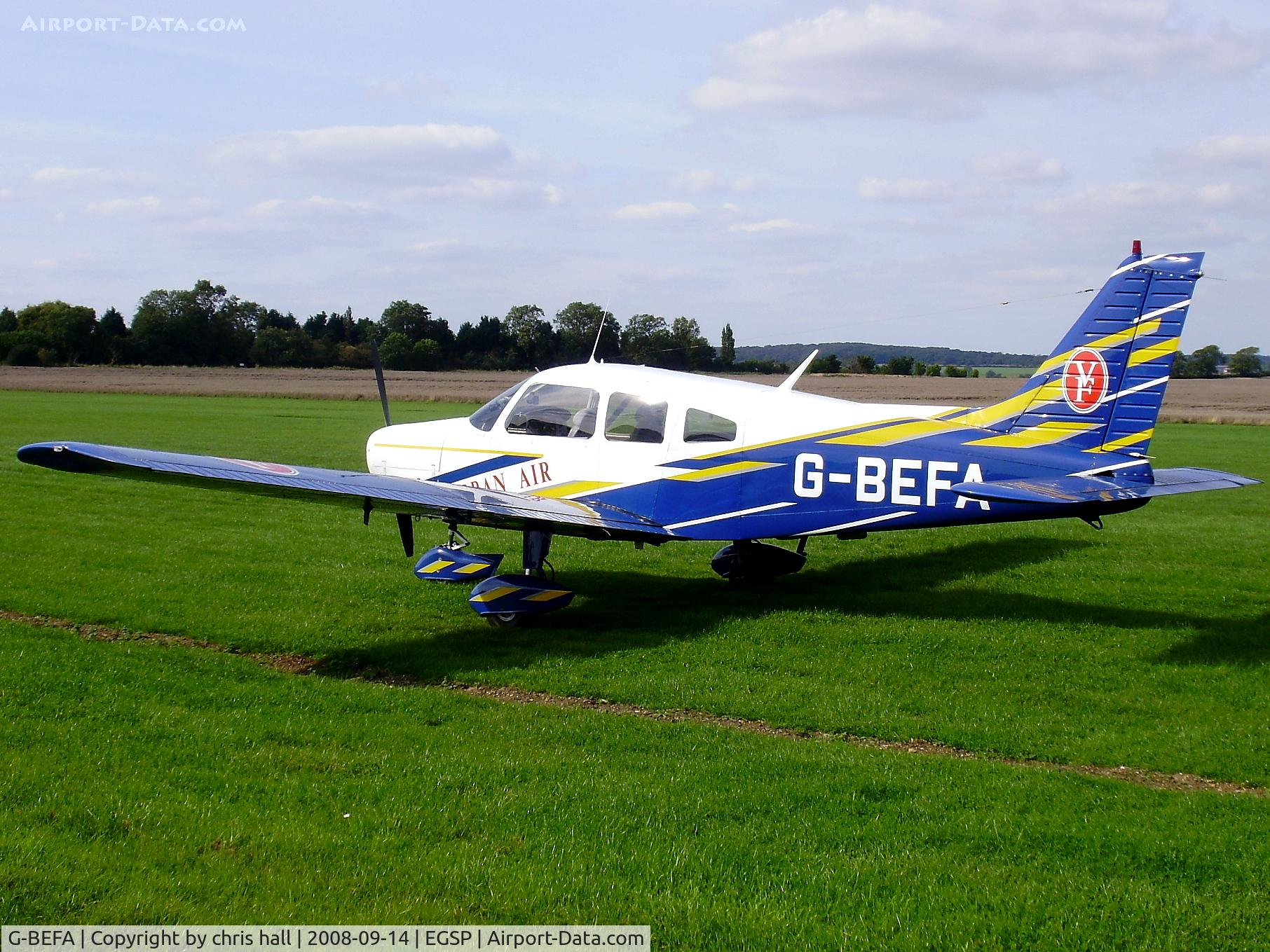 G-BEFA, 1976 Piper PA-28-151 Cherokee Warrior C/N 28-7615416, Previous ID: N6978J