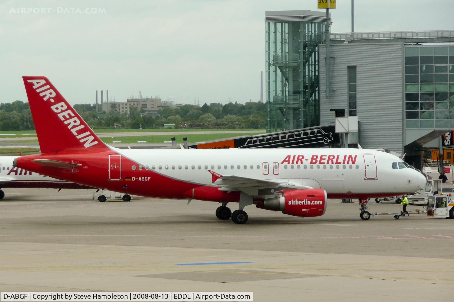 D-ABGF, 2007 Airbus A319-111 C/N 3188, At Dusseldorf