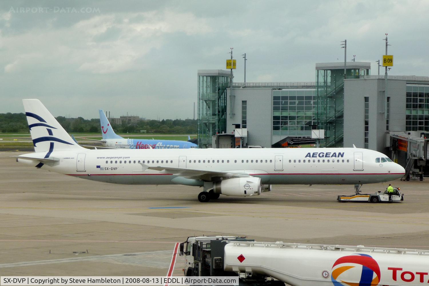 SX-DVP, 2008 Airbus A321-232 C/N 3527, Aegean A.321 pushing back