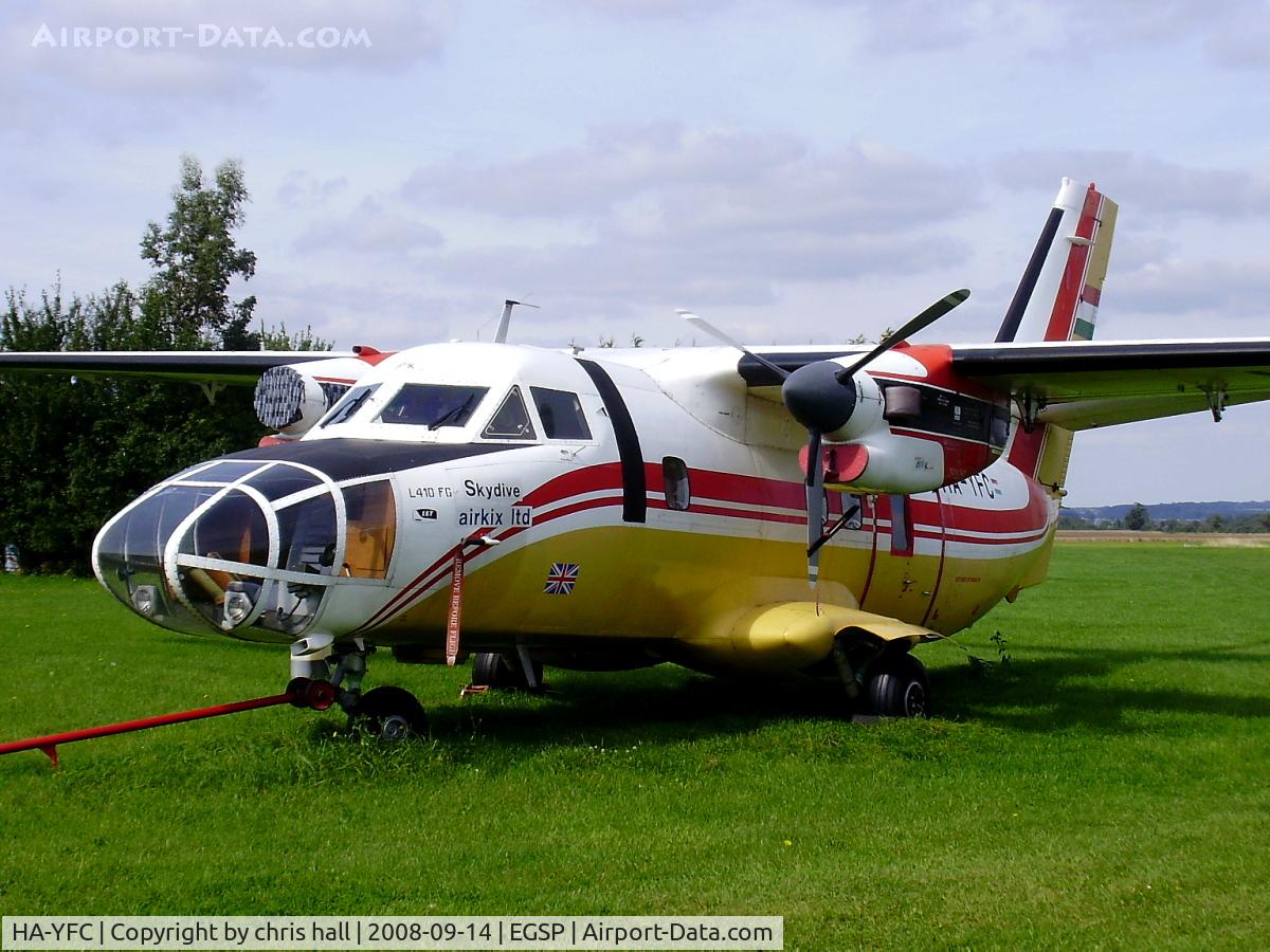 HA-YFC, 1985 Let L-410FG Turbolet C/N 851528, in the 