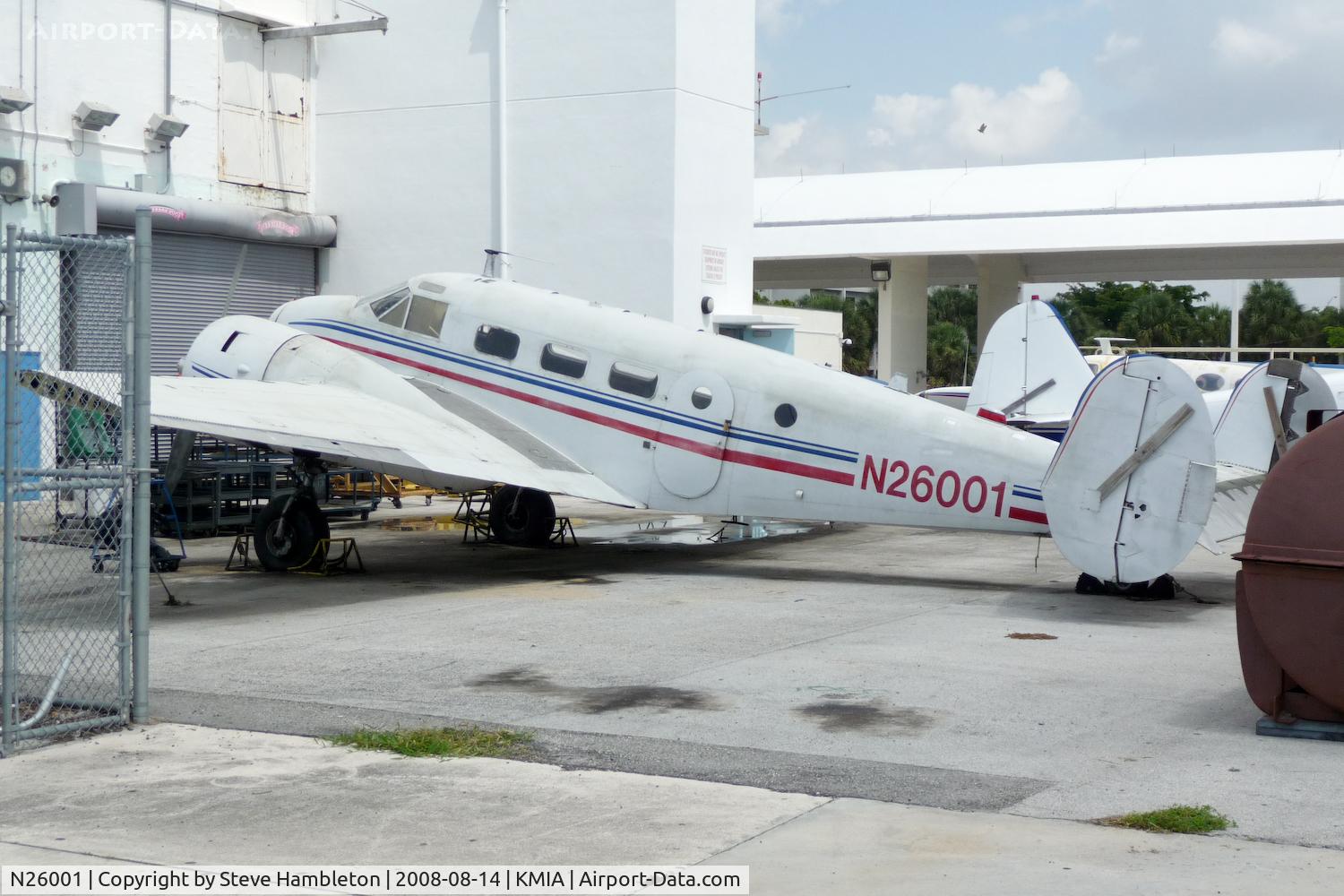 N26001, Beech AT-11 Kansan C/N Not found N26001, At the George T Baker School, Miami