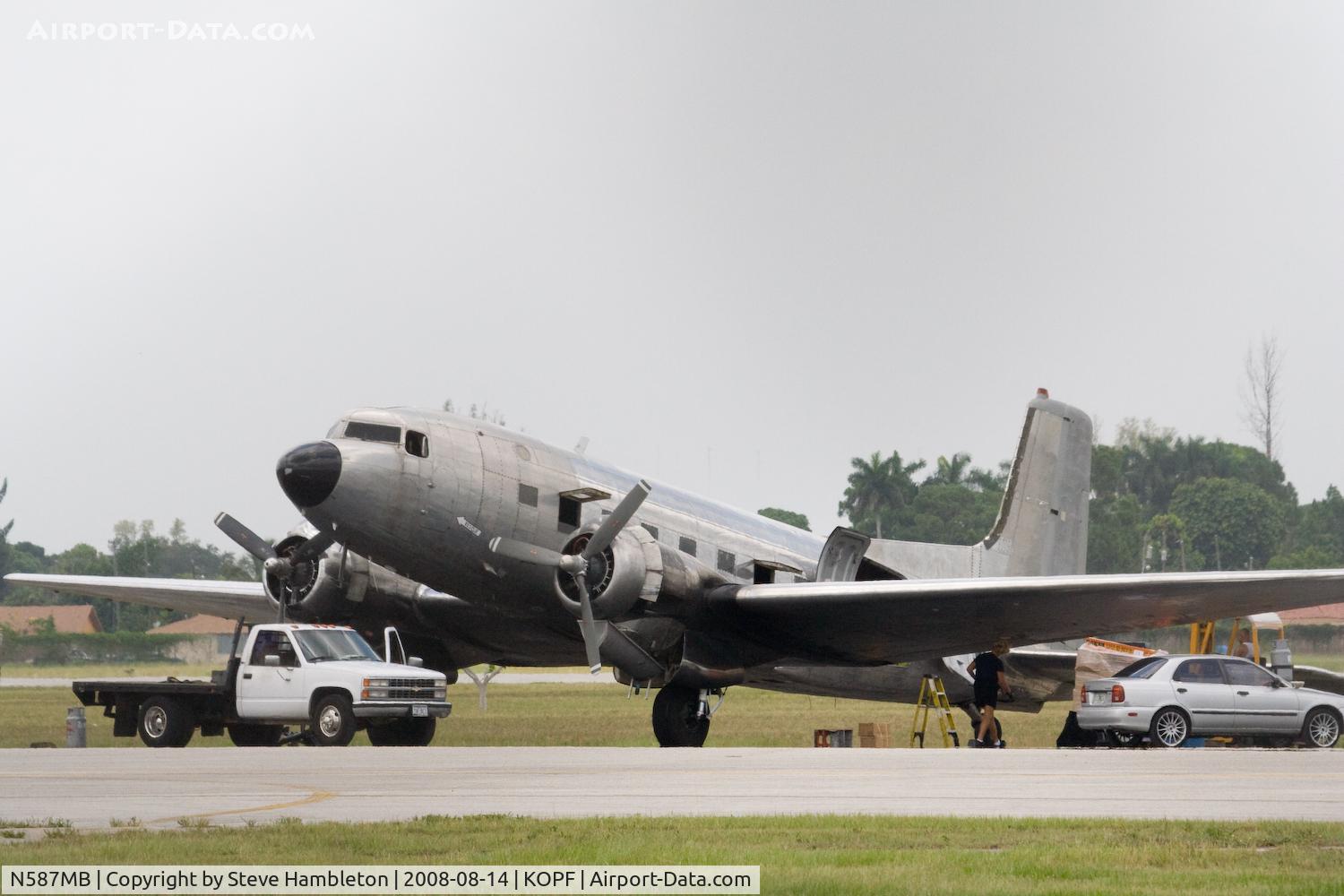 N587MB, 1951 Douglas DC-3S/R4D-8 (C-117D Skytrain) C/N 43312, Pictured shortly before a storm breaks at Opa Locka