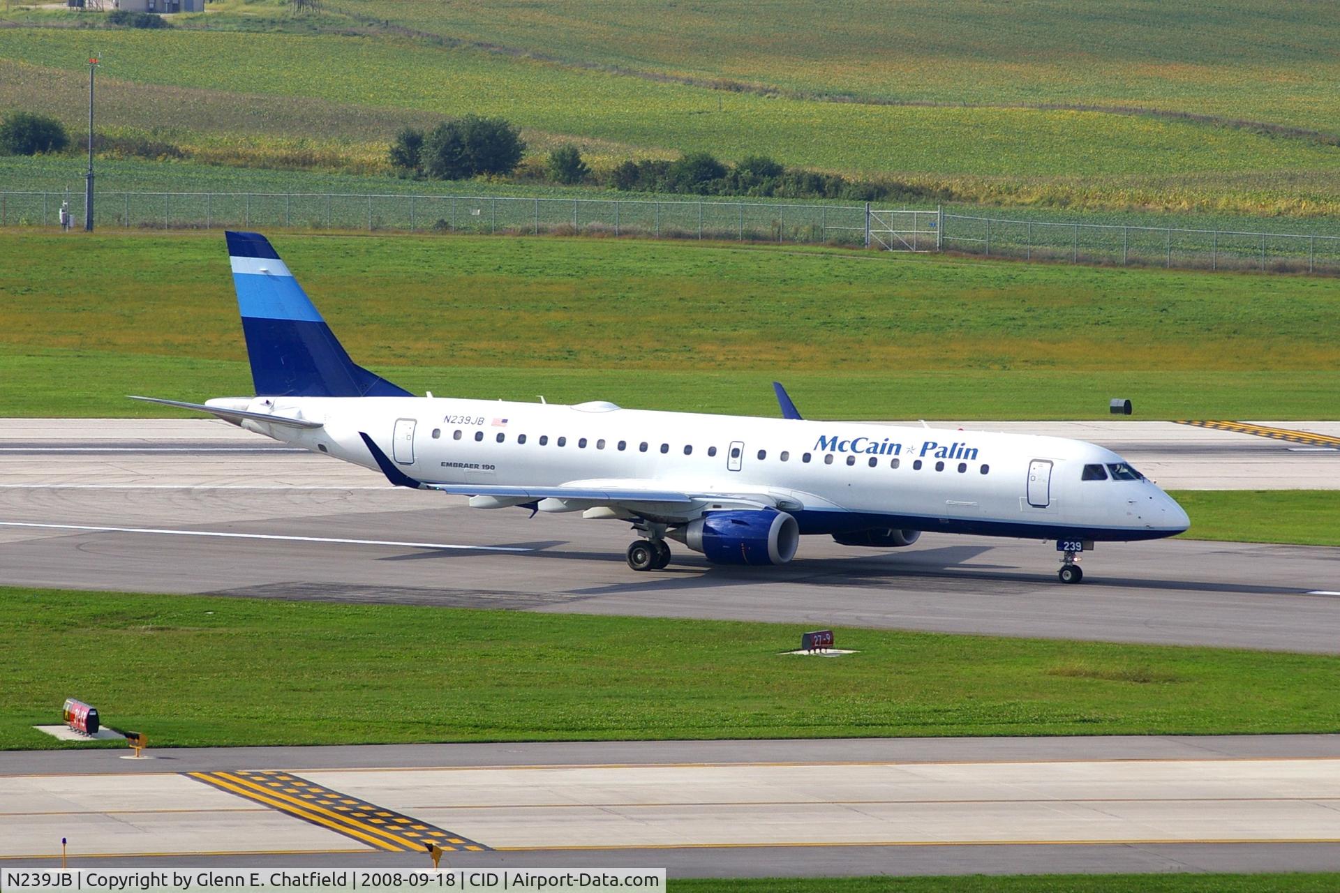 N239JB, 2006 Embraer 190AR (ERJ-190-100IGW) C/N 19000040, The press plane taxiing on Runway 31