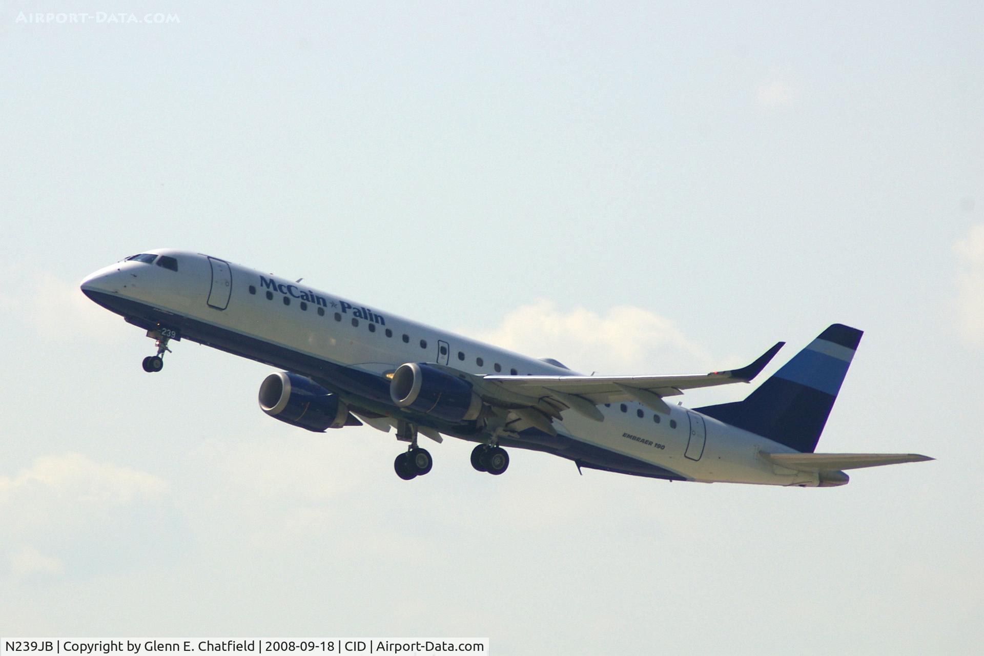 N239JB, 2006 Embraer 190AR (ERJ-190-100IGW) C/N 19000040, The press plane departs runway 9