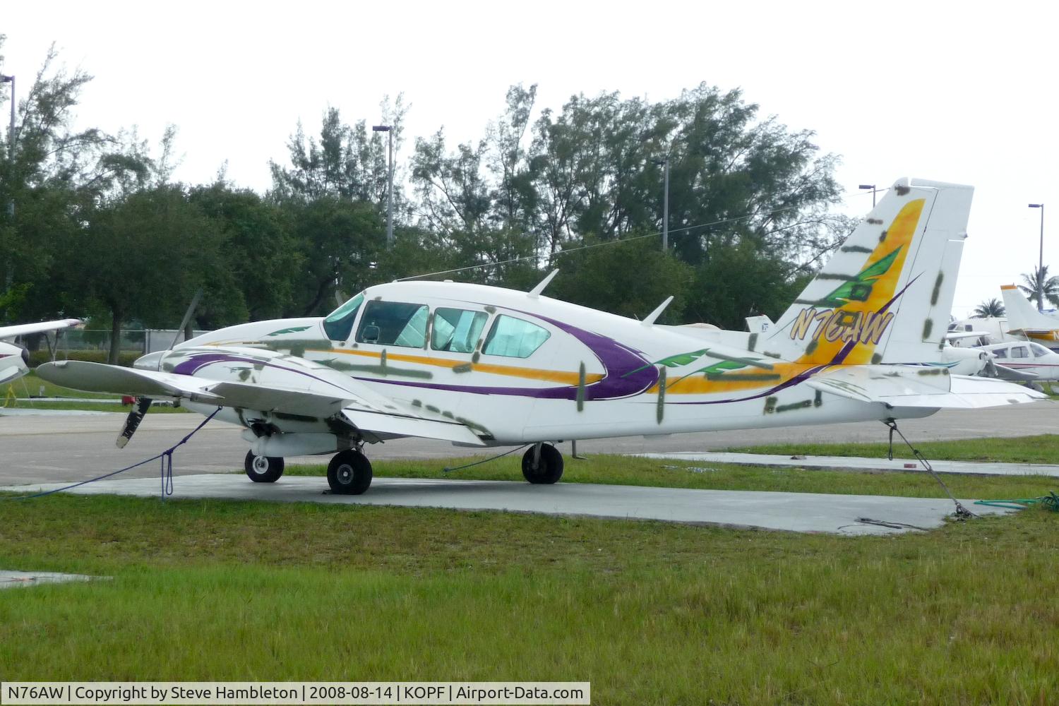 N76AW, 1975 Piper PA-23-250 Aztec C/N 27-7554100, At Opa Locka