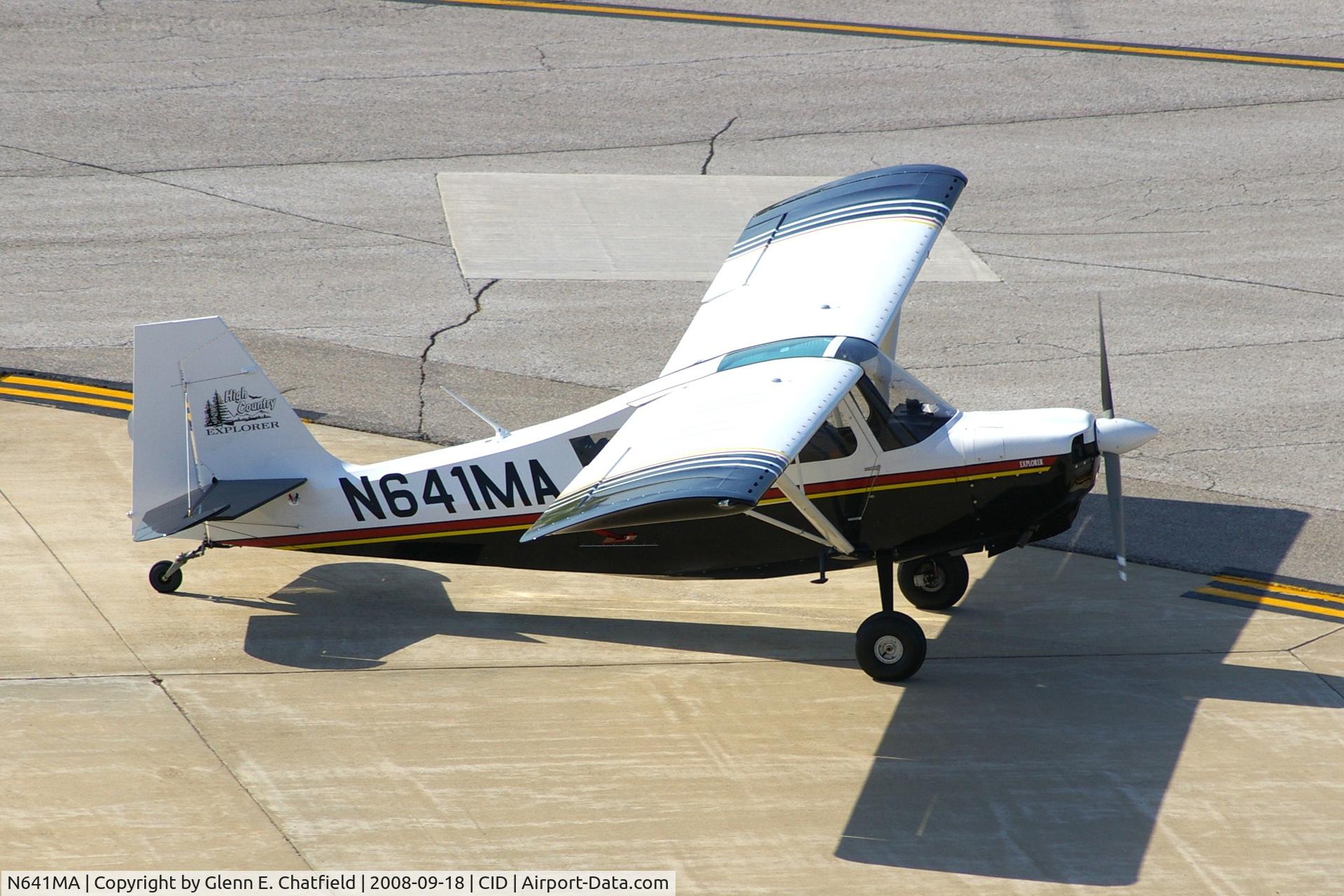 N641MA, 2005 American Champion 7GCBC C/N 1400-2005, Taxiing to the Landmark ramp after landing runway 9