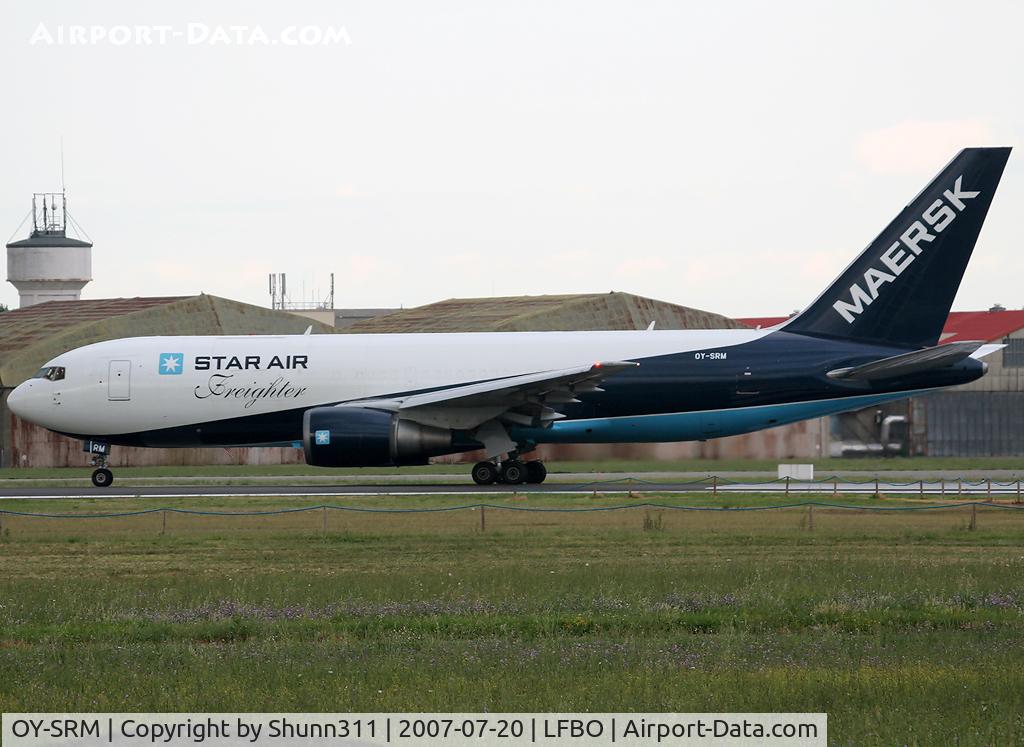 OY-SRM, 1994 Boeing 767-25E(BDSF) C/N 27192, Ready for take off rwy 32R to CGN