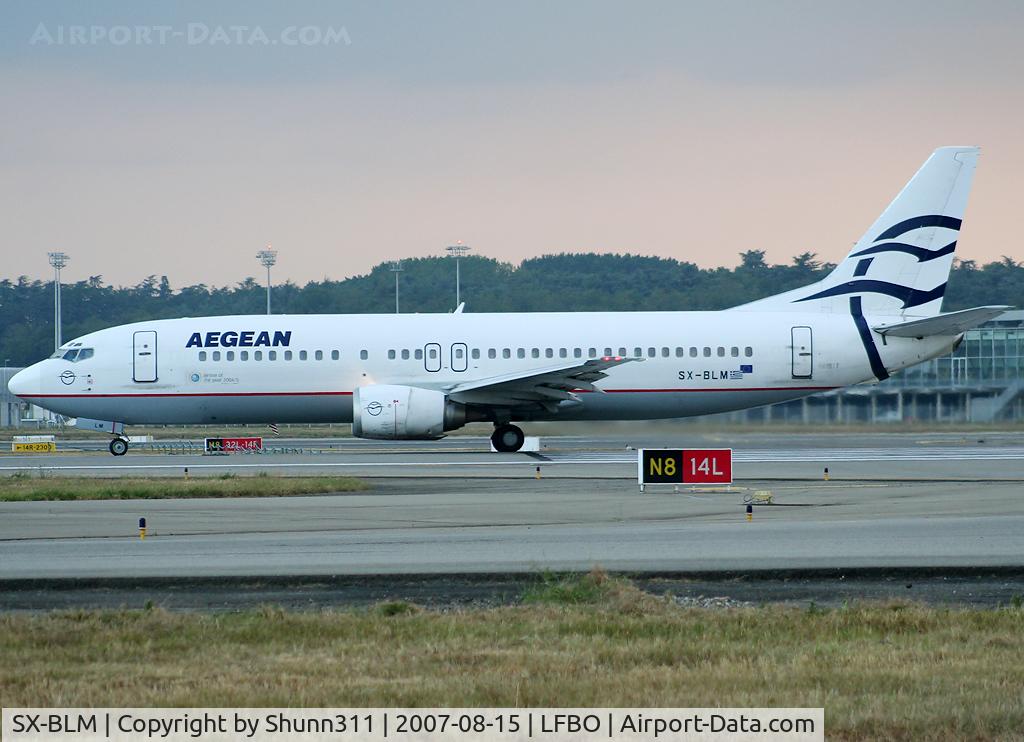 SX-BLM, 1991 Boeing 737-42C C/N 24813, Ready for departure rwy 14L