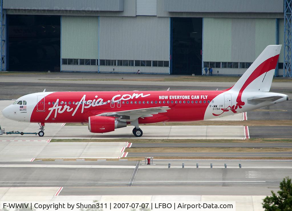 F-WWIV, 2007 Airbus A320-216 C/N 3194, C/n 3194 - To be 9M-AFY