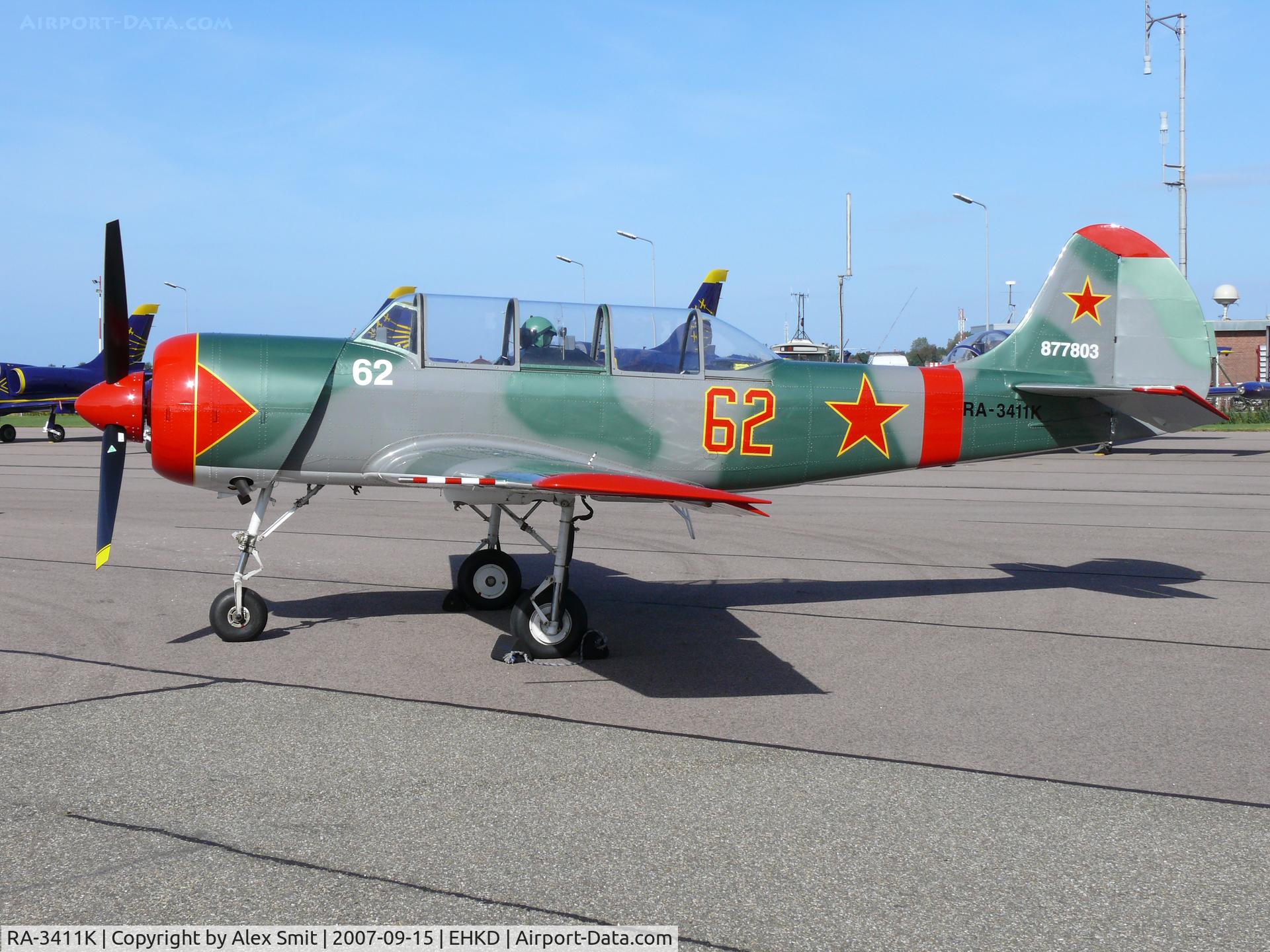 RA-3411K, 1987 Yakovlev Yak-52 C/N 877803, Nice Yak-52 resting on the flightlines
