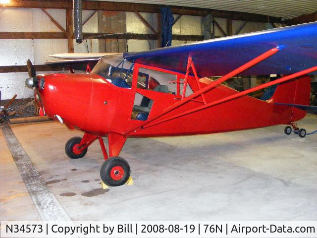 N34573, 1941 Aeronca 65-CA Super Chief C/N CA-15411, home at 76N