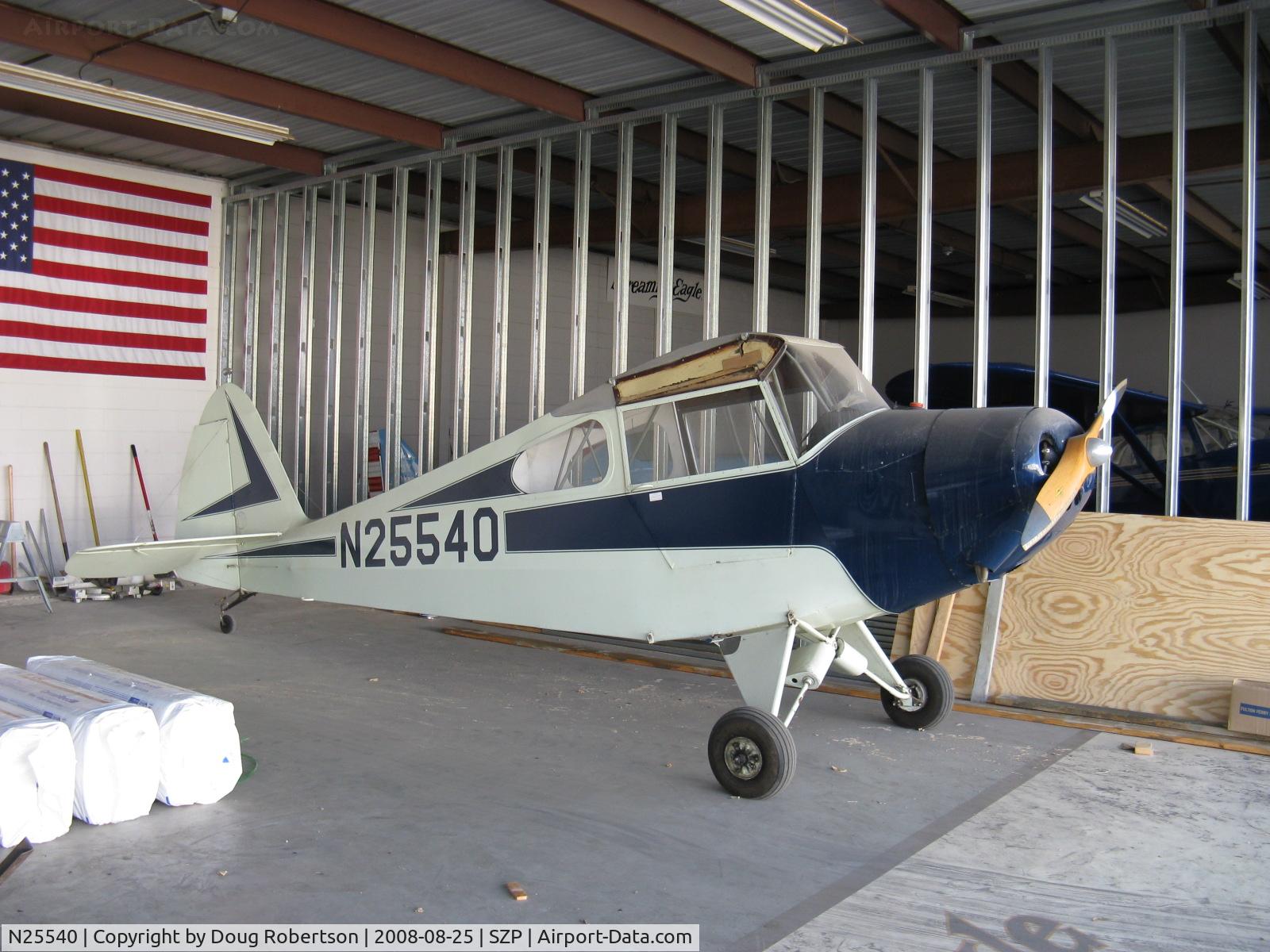 N25540, 1940 Porterfield CP-65 C/N 661, 1940 Porterfield CP-65 COLLEGIATE, Continental A&C-65 65 Hp, second longest based aircraft at SZP, Mike Dewey's first solo