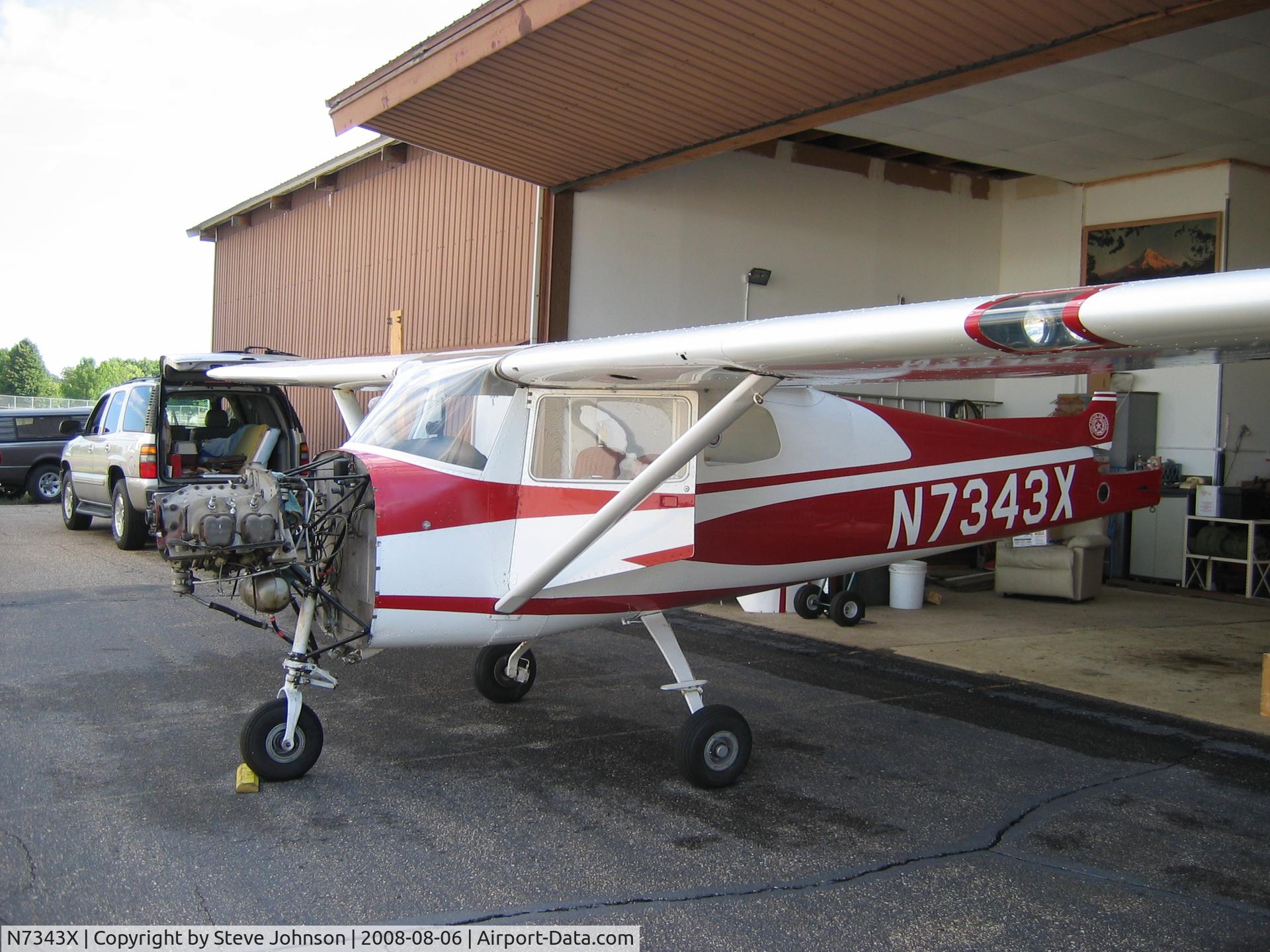 N7343X, 1961 Cessna 150B C/N 15059443, In process of disassembly. Is this original paint?