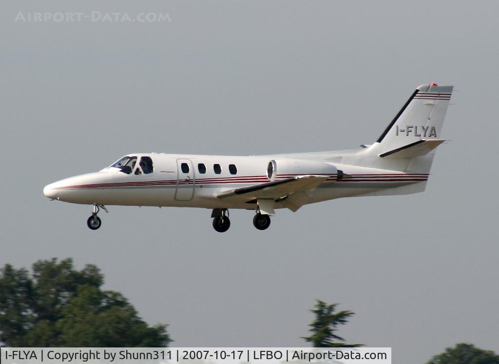I-FLYA, 1979 Cessna 501 Citation I/SP C/N 501-0099, Landing rwy 14L