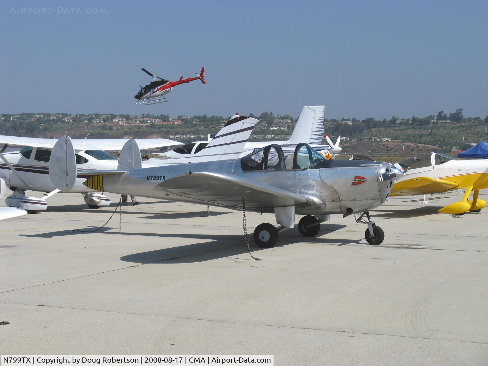 N799TX, 1946 Erco 415C Ercoupe C/N 670, 1946 Ercoupe 415-C, Continental A&C75 75 Hp