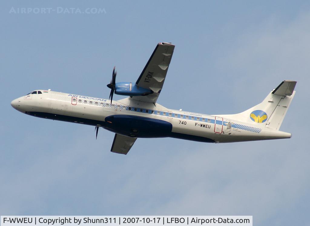 F-WWEU, 2007 ATR 72-212A C/N 740, C/n 740 - To be VT-DKK