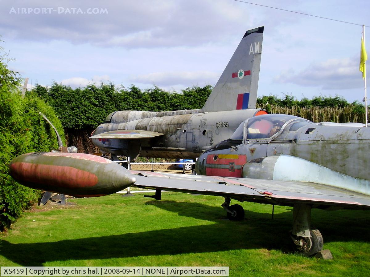 XS459, English Electric Lightning T.5 C/N 95019, preserved at the Fenland & West Norfolk Aviation Museum