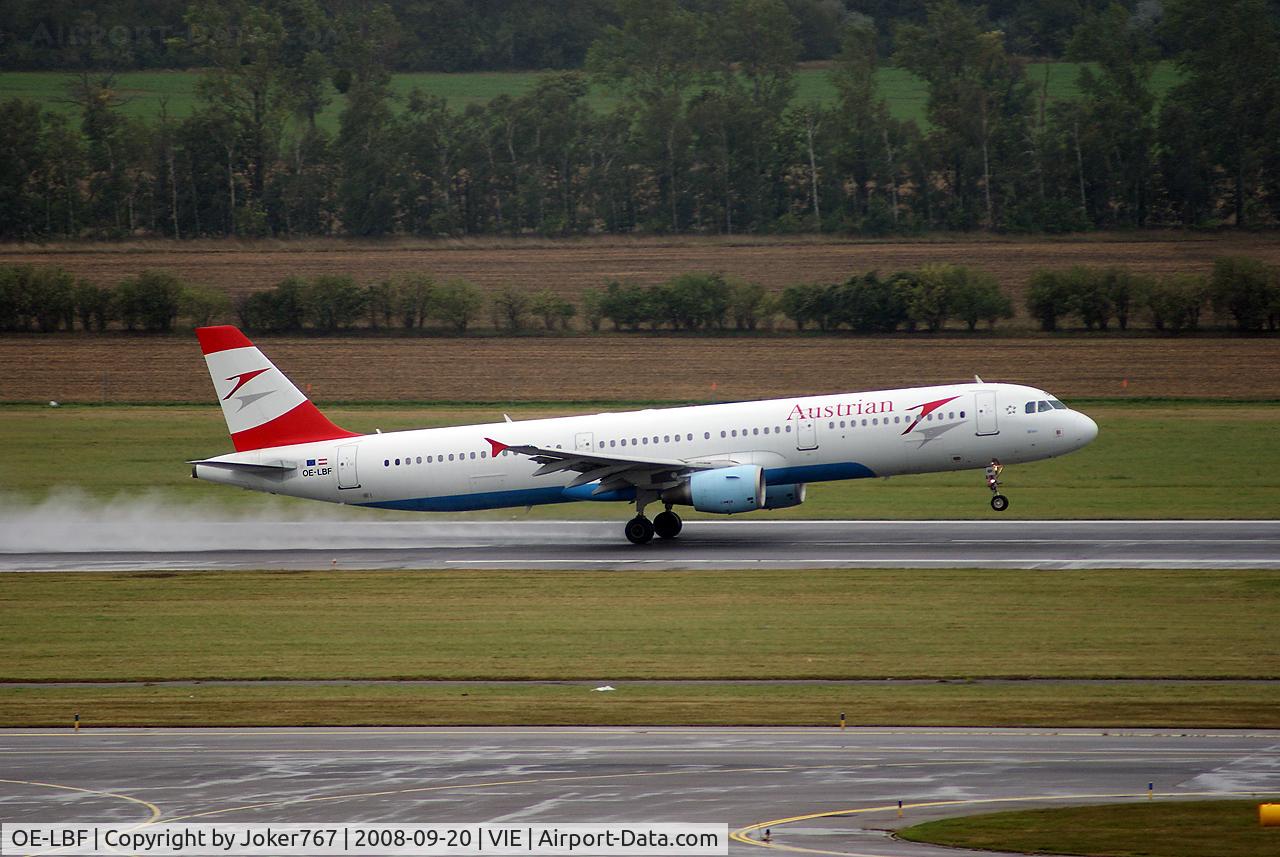 OE-LBF, 2001 Airbus A321-211 C/N 1458, Austrian Airlines Airbus A321-211