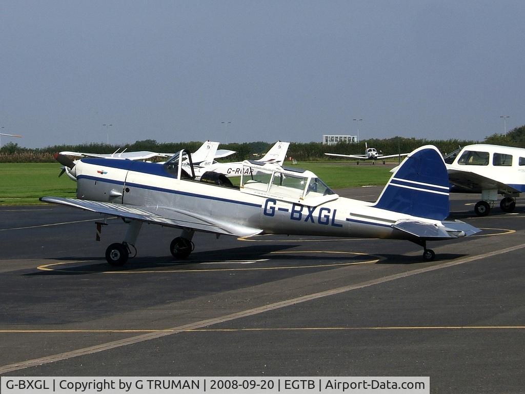 G-BXGL, 1953 De Havilland DHC-1 Chipmunk T.10 C/N C1/0924, At rest, sunning on the ramp