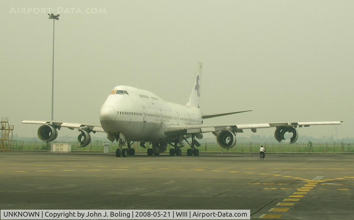 UNKNOWN, , Really quiet 747 (no engines) on Garuda maintenance ramp at Jakarta