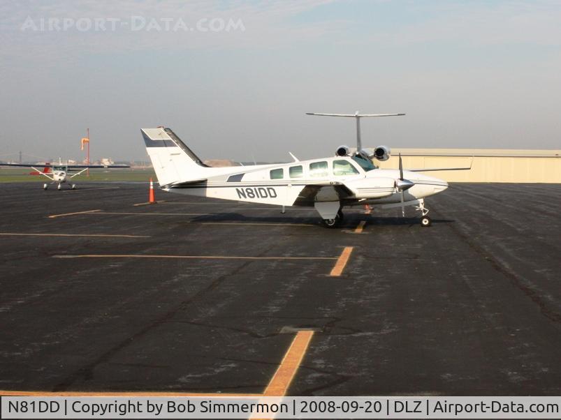 N81DD, 1980 Beech 58 Baron C/N TH-1212, On the ramp at Delaware, Ohio