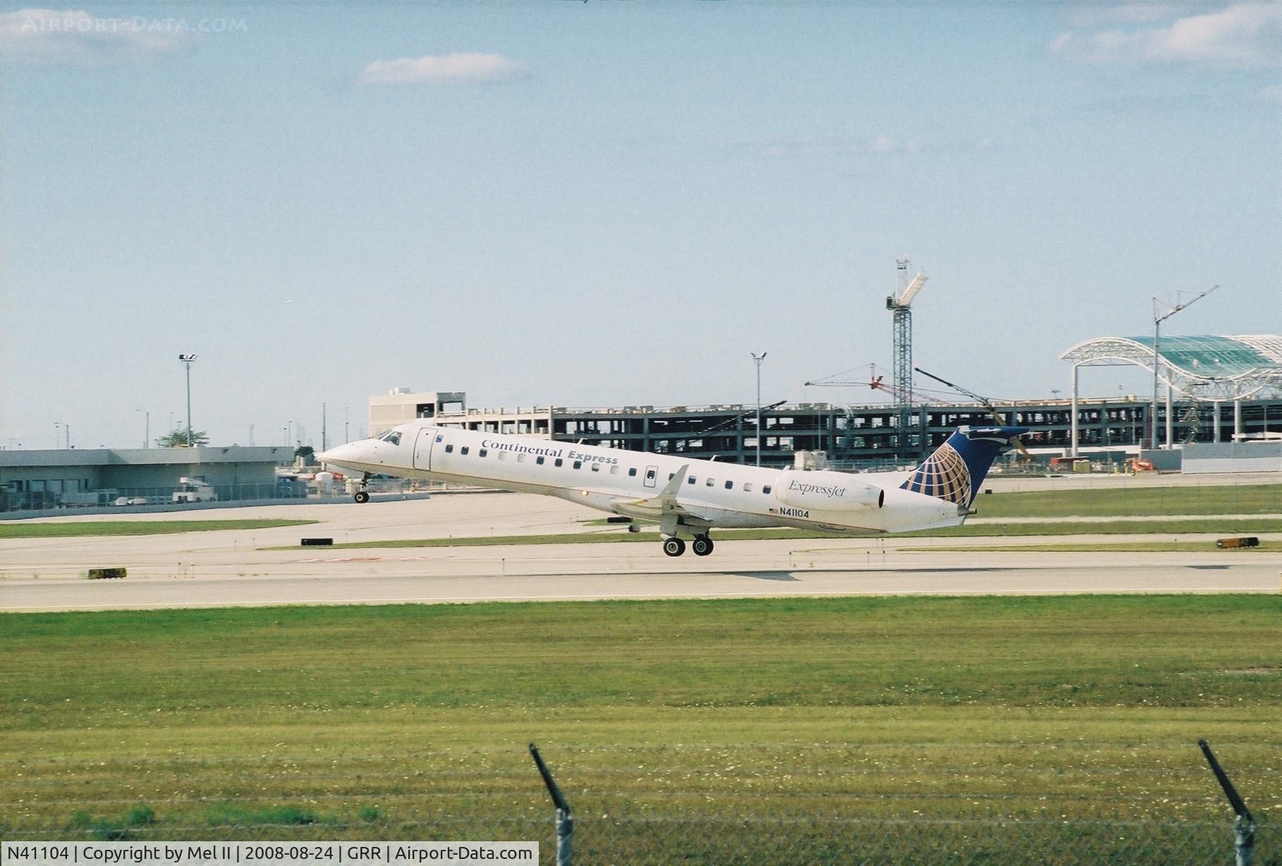 N41104, 2002 Embraer ERJ-145XR (EMB-145XR) C/N 145646, BTA3015 - GRR-IAH - Departing RWY 26L