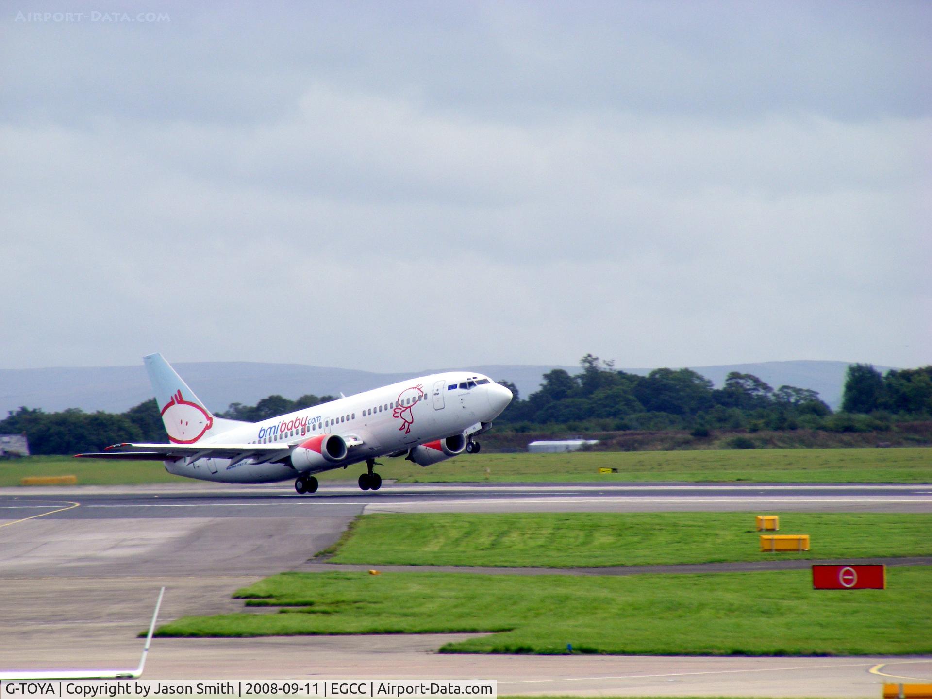 G-TOYA, 1994 Boeing 737-3Q8 C/N 26310, Taking Off From EGCC