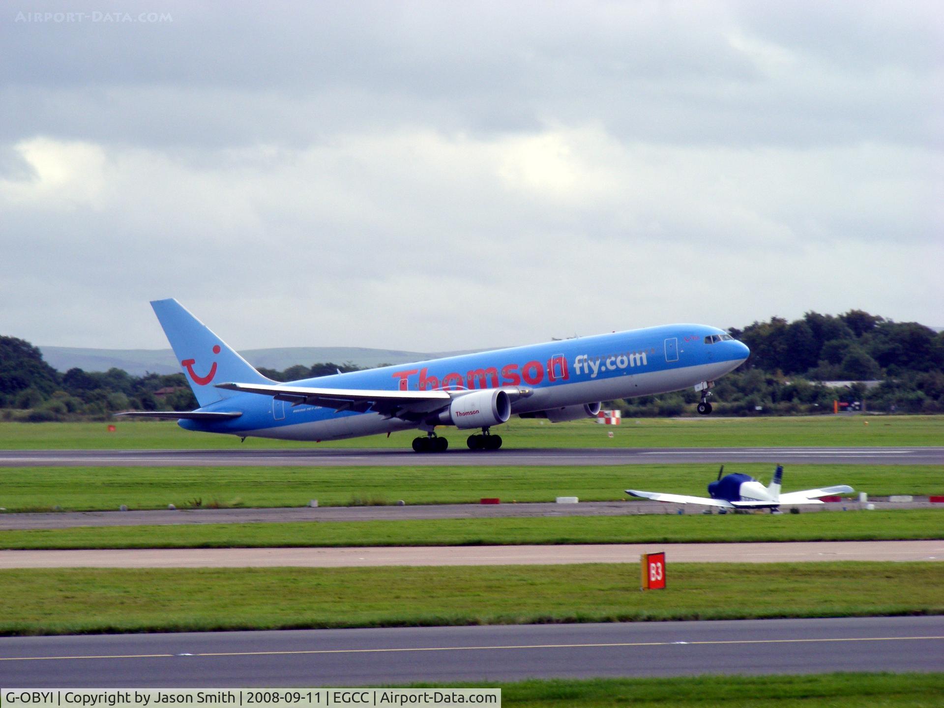 G-OBYI, 2000 Boeing 767-304/ER C/N 29138, Perfect Take-Off From EGCC/MAN (Manchester Airport)