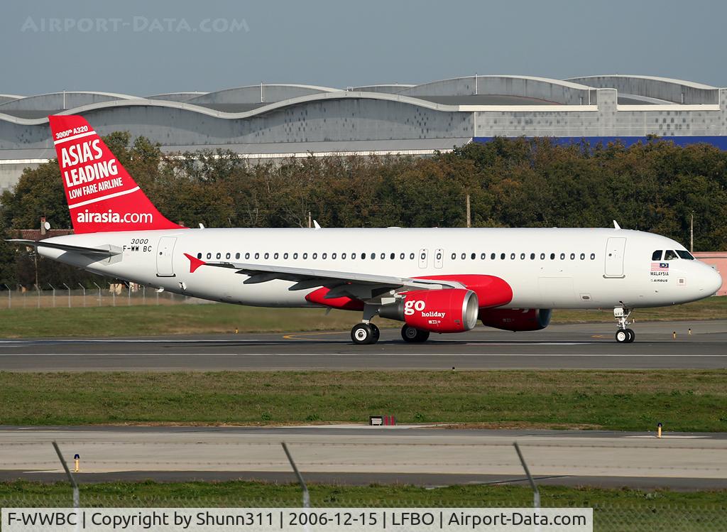 F-WWBC, 2007 Airbus A320-214 C/N 3000, C/n 3000 - To be 9M-AFP - Incomplete special c/s