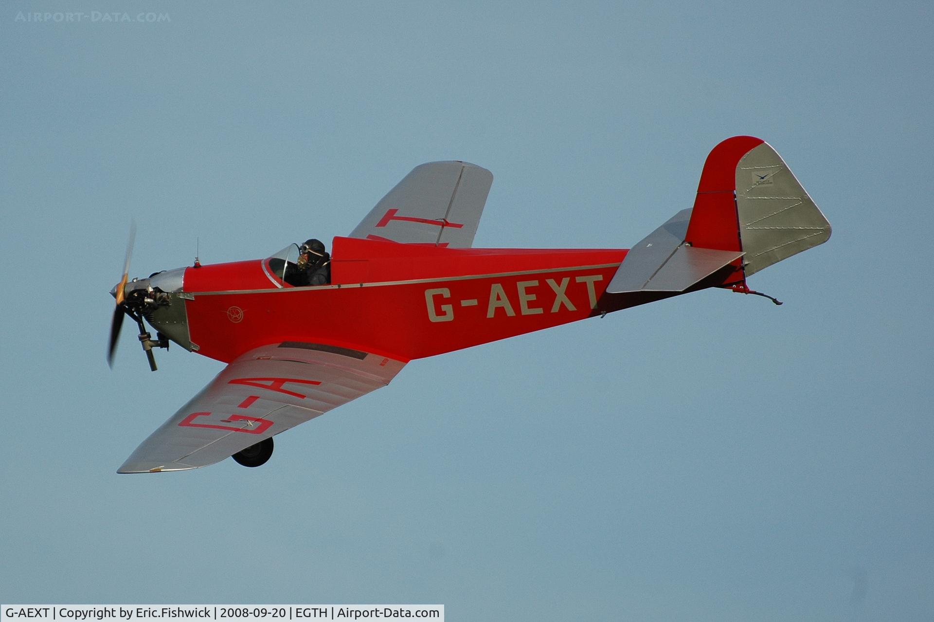 G-AEXT, 1937 Dart Kitten II C/N 123, 4. G-AEXT at Shuttleworth Evening Flying Display September, 2008