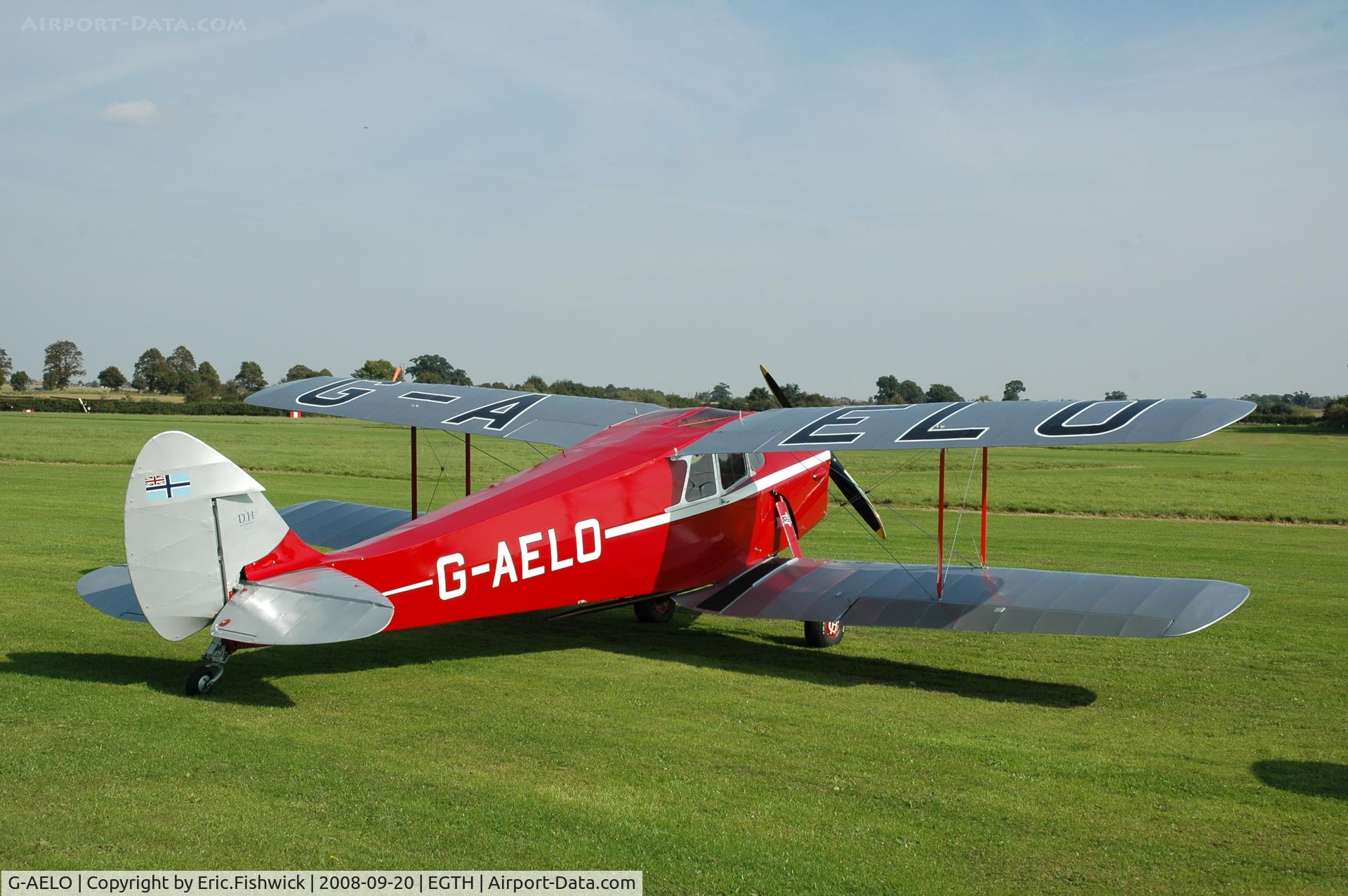 G-AELO, 1936 De Havilland DH.87B Hornet Moth C/N 8105, 2. G-AELO at Shuttleworth Evening Flying Display