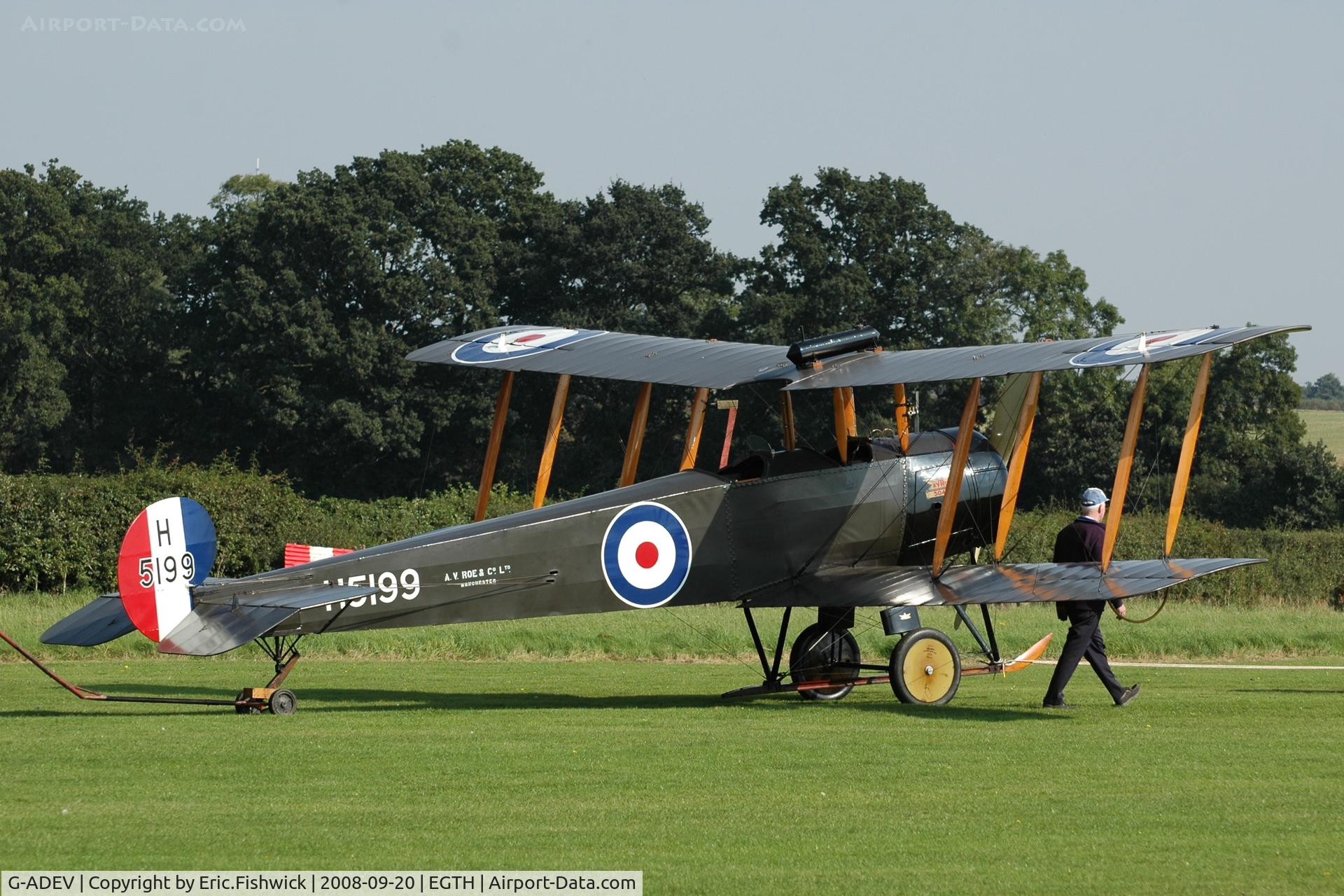 G-ADEV, 1918 Avro 504K C/N R3/LE/61400, 2. G-ADEV at Shuttleworth Evening Flying Display - 110 hp and 75 mph
