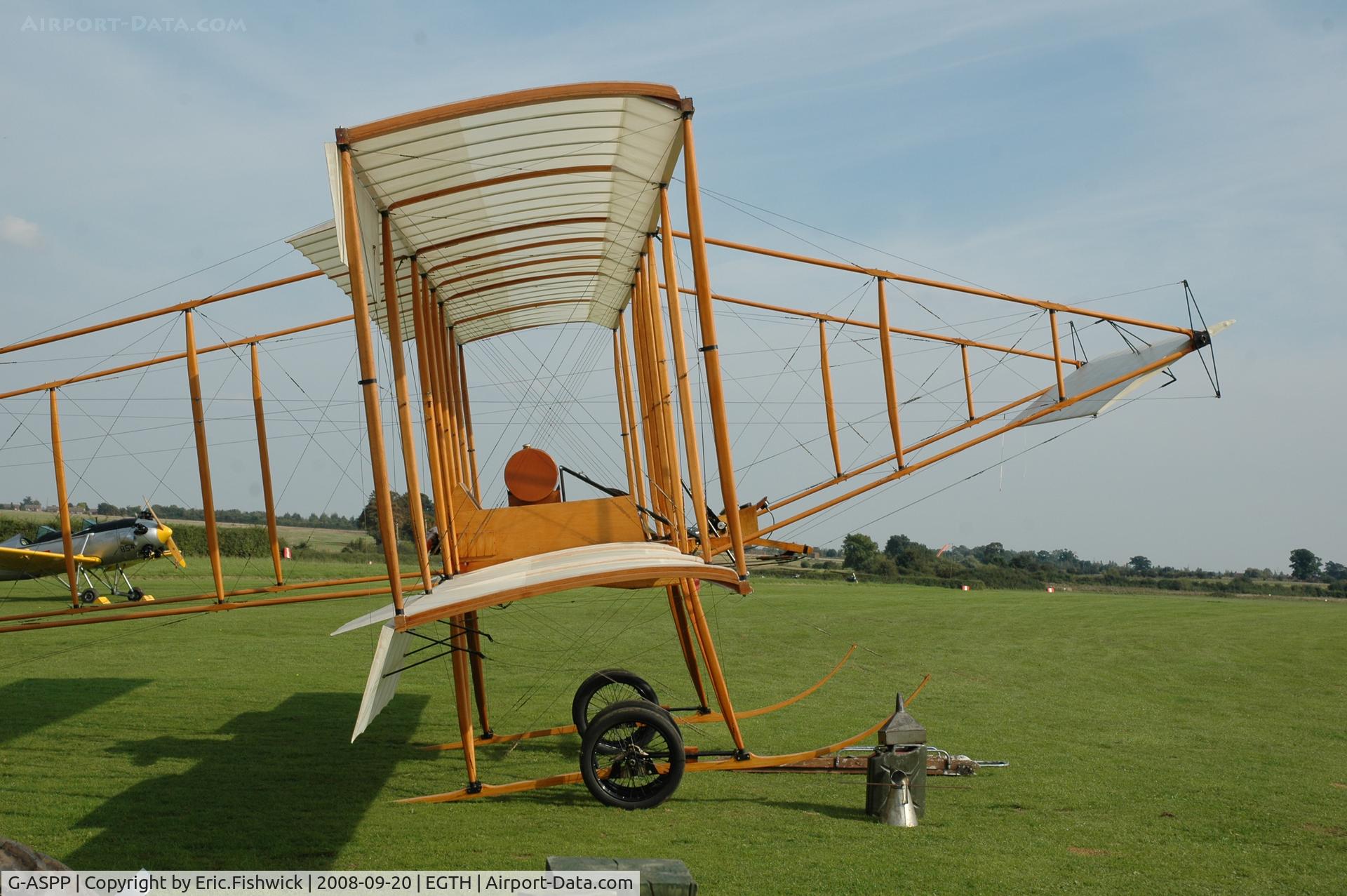 G-ASPP, 1964 Bristol Boxkite Replica C/N BM.7279, 4. G-ASPP - (note unique wing construction) at Shuttleworth Evening Flying Display 100 h.p. - 45 m.p.h.