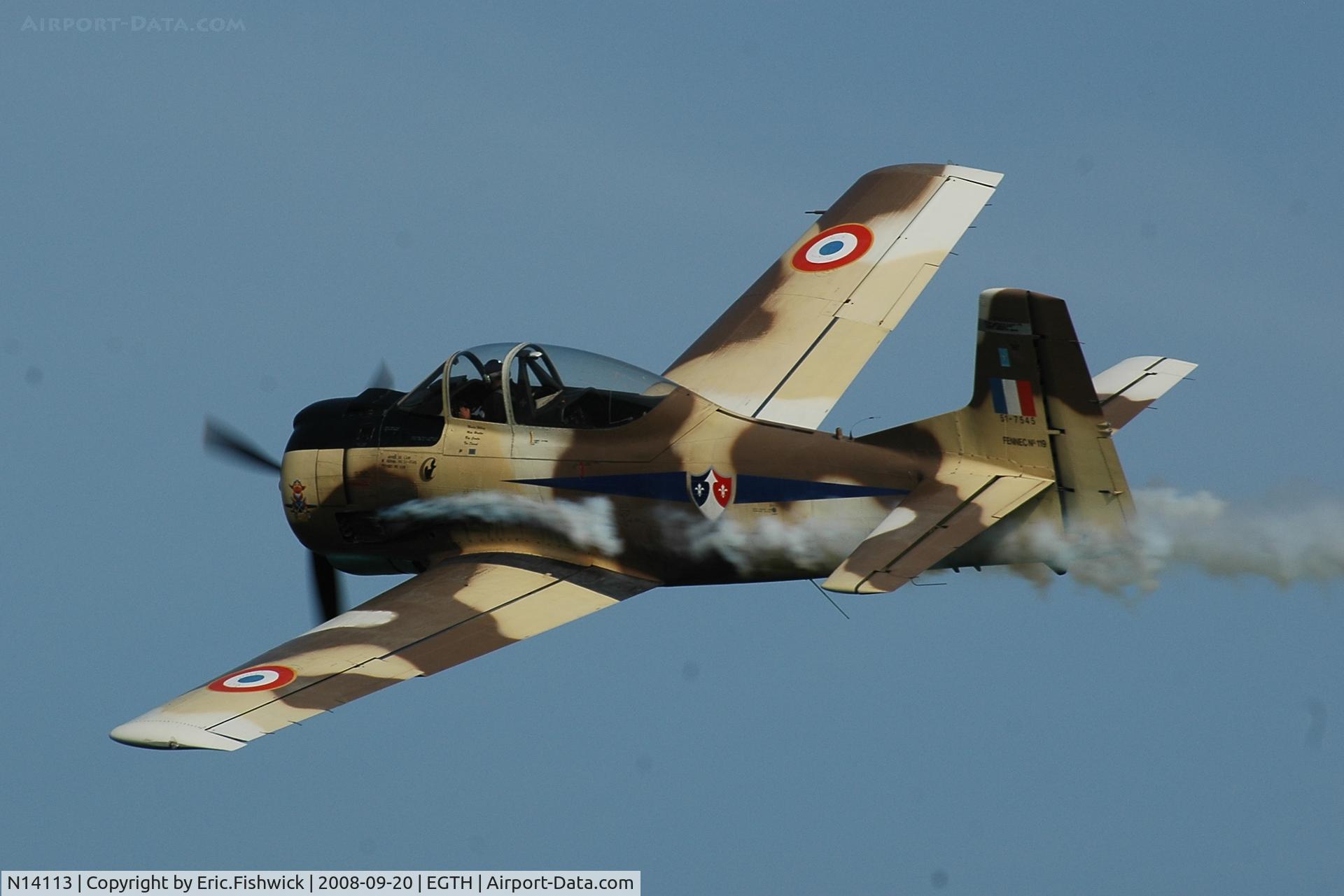 N14113, 1951 North American T-28A Fennec C/N 81-1, 41. N14113 ('Little Rascal') at Shuttleworth Evening Air Display