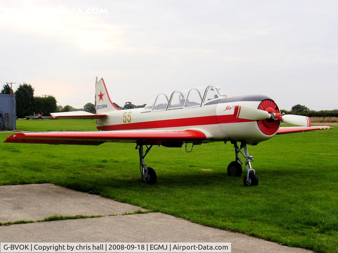 G-BVOK, 1991 Yakovlev (Aerostar) Yak-52 C/N 9111505, Previous ID: RA-9111505