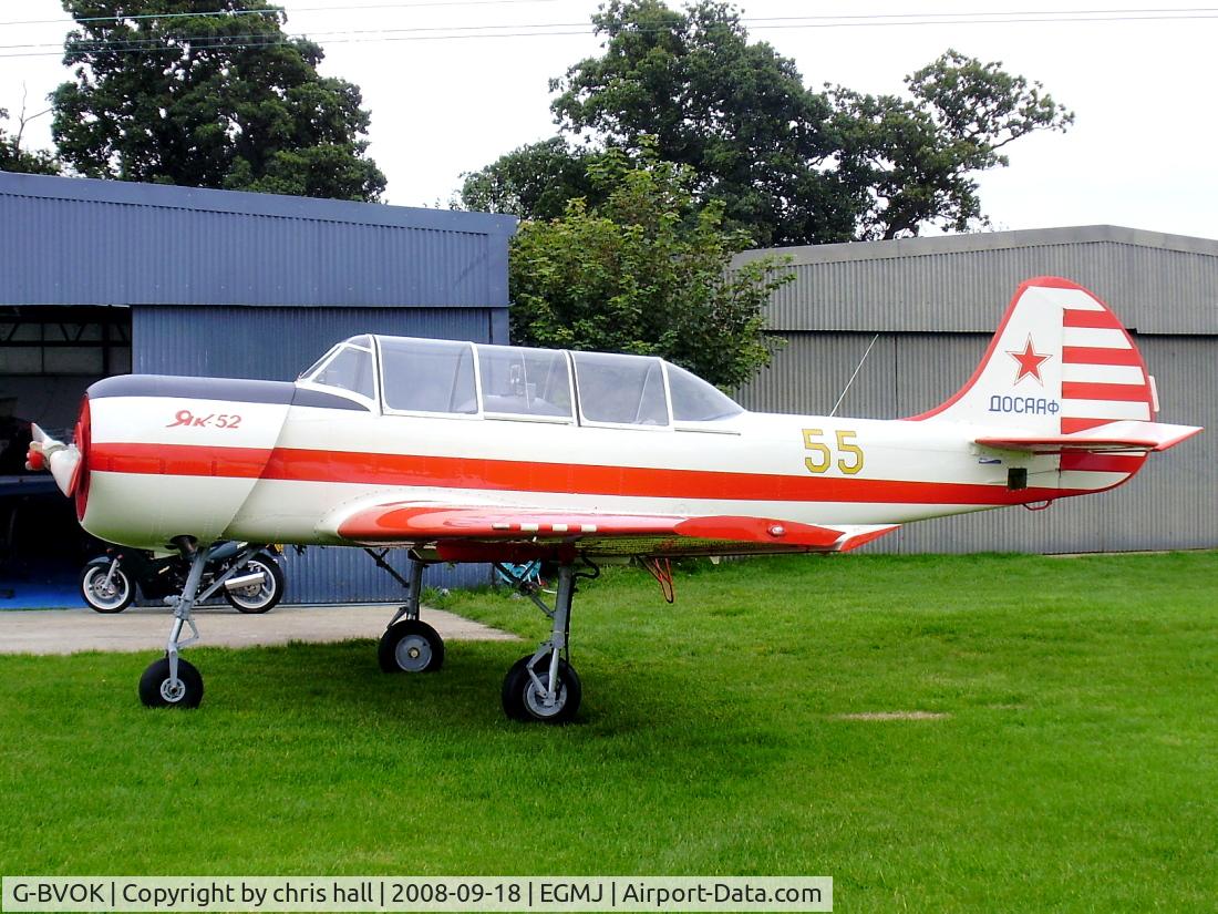 G-BVOK, 1991 Yakovlev (Aerostar) Yak-52 C/N 9111505, Previous ID: RA-9111505