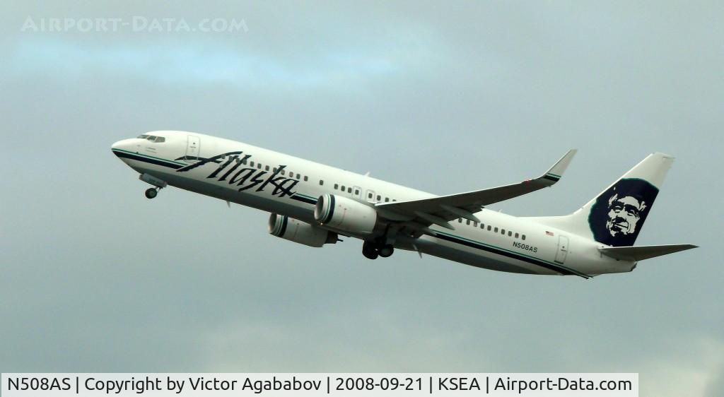 N508AS, 2008 Boeing 737-890 C/N 35691, At Seattle Tacoma
