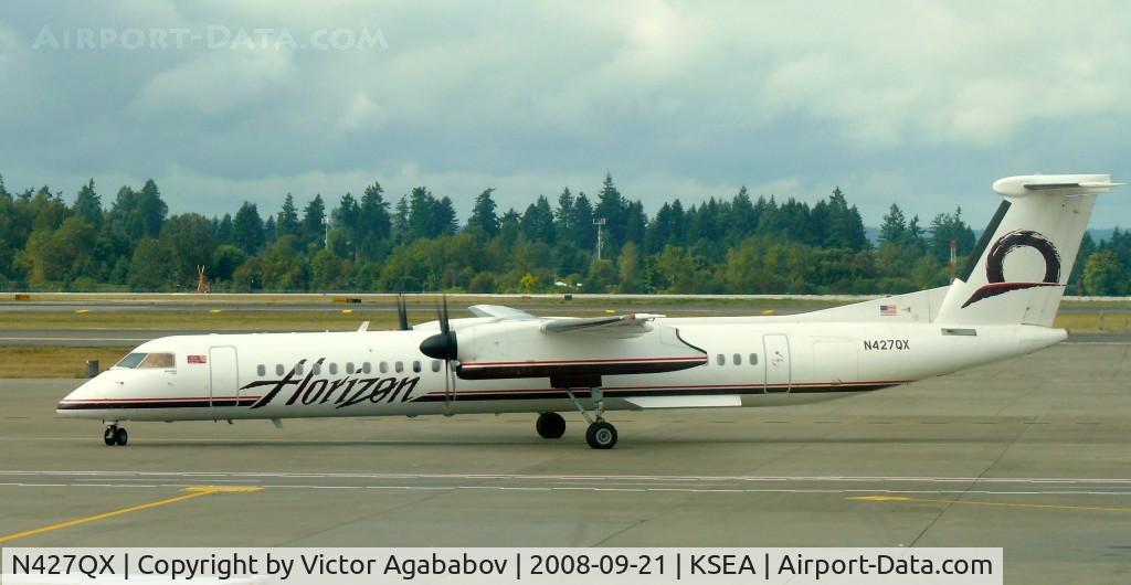 N427QX, 2007 Bombardier DHC-8-402 Dash 8 C/N 4156, At Seattle Tacoma