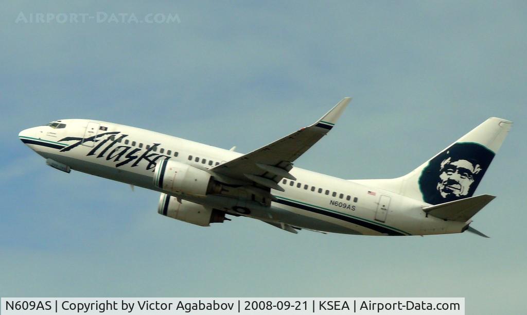 N609AS, 1999 Boeing 737-790 C/N 29752, At Seattle Tacoma