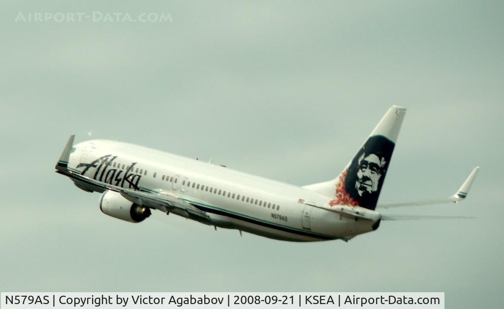 N579AS, 2007 Boeing 737-890 C/N 35187, At Seattle Tacoma