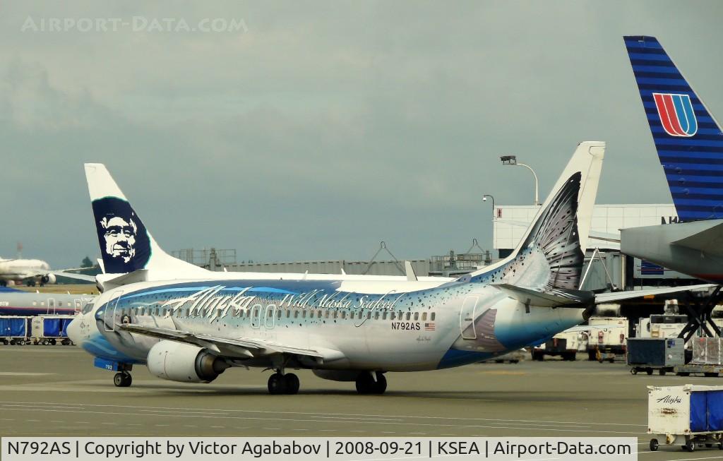 N792AS, 1997 Boeing 737-490 C/N 28887, At Seattle Tacoma