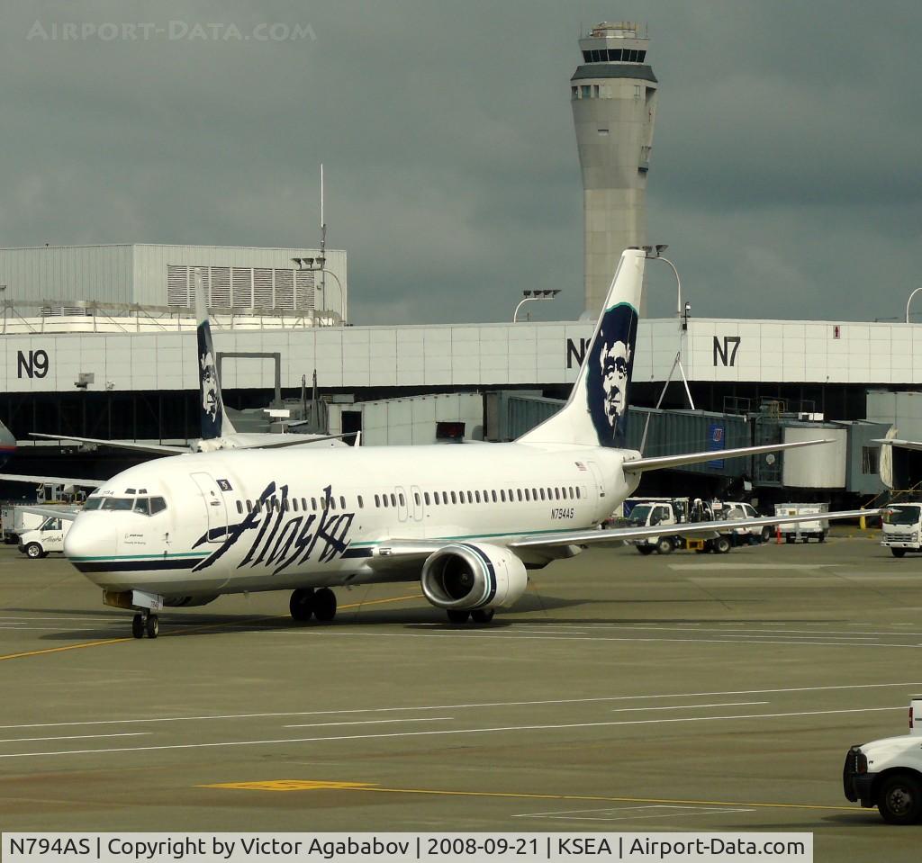 N794AS, 1998 Boeing 737-490 C/N 28889, At Seattle Tacoma