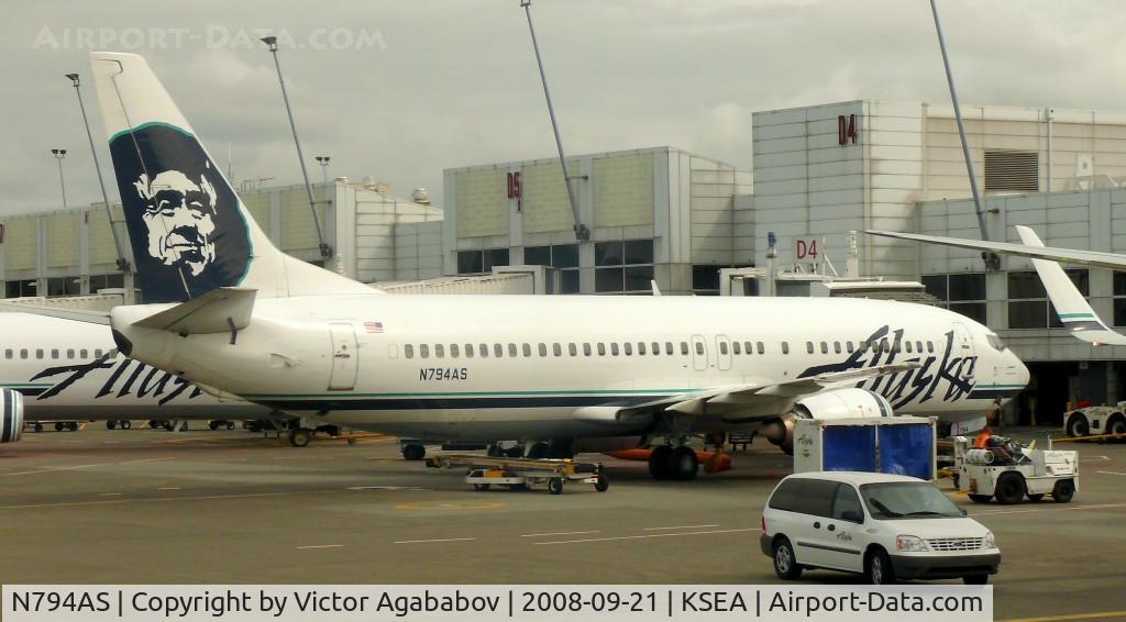 N794AS, 1998 Boeing 737-490 C/N 28889, At Seattle Tacoma