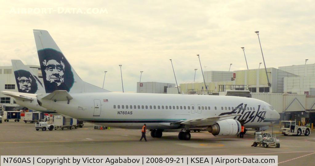 N760AS, 1992 Boeing 737-4Q8 C/N 25098, At Seattle Tacoma