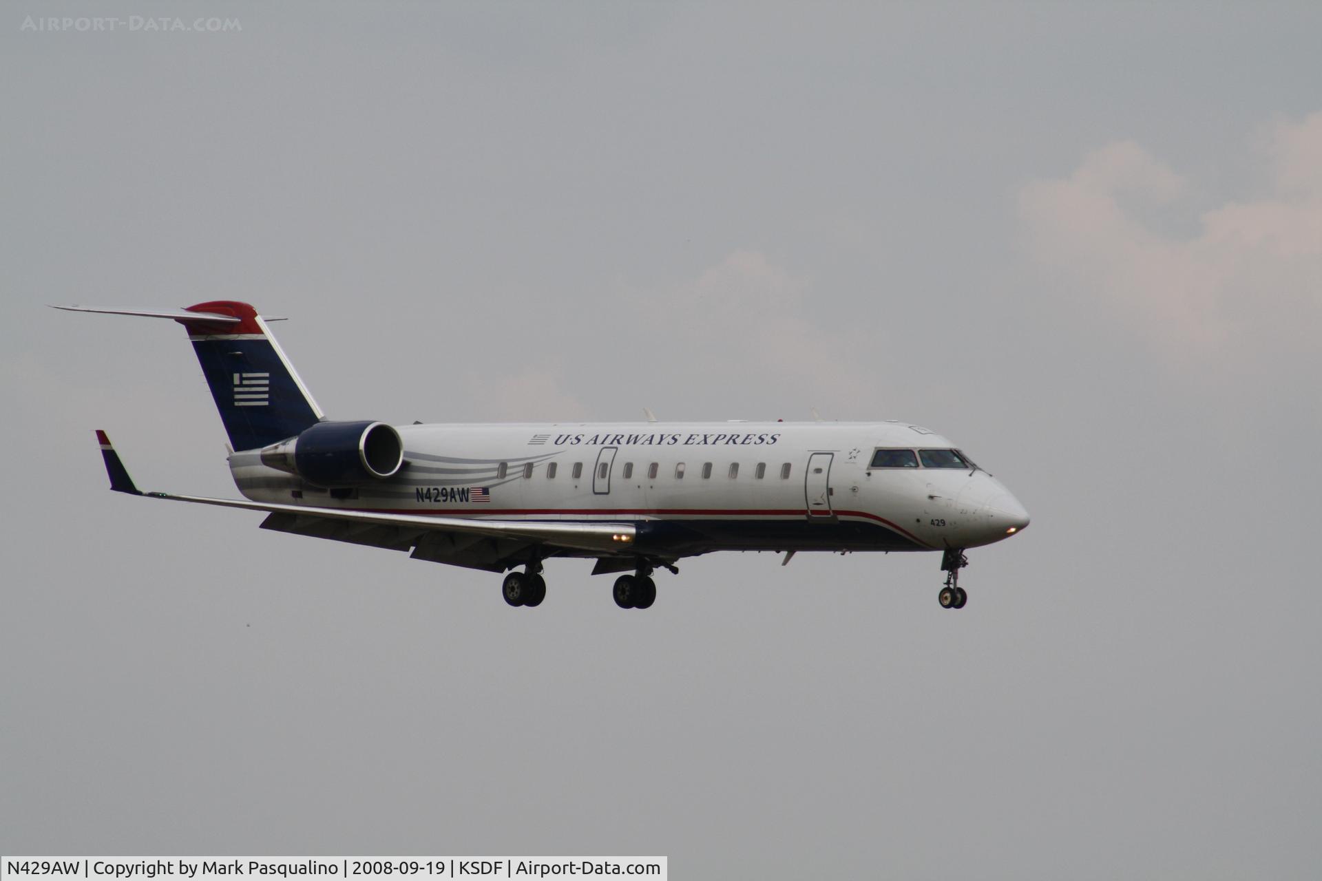 N429AW, 2002 Bombardier CRJ-200LR (CL-600-2B19) C/N 7711, CL-600-2B19