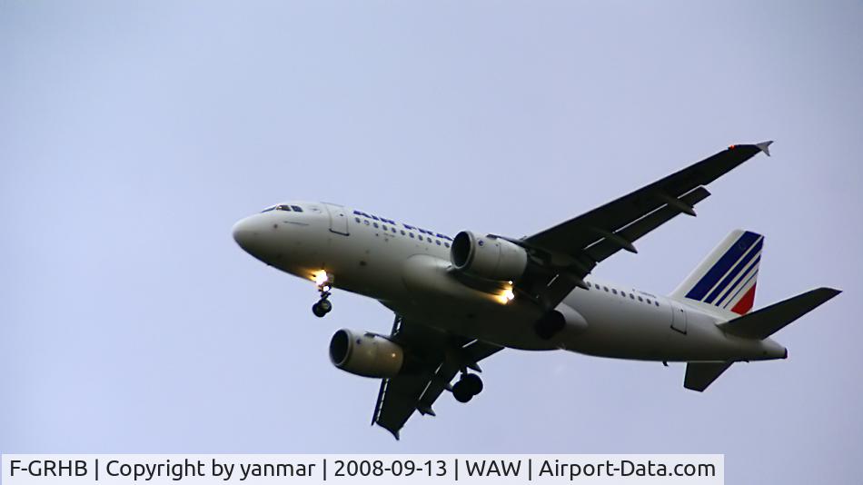 F-GRHB, 1999 Airbus A319-111 C/N 985, Warsaw Frederic Chopin Airport