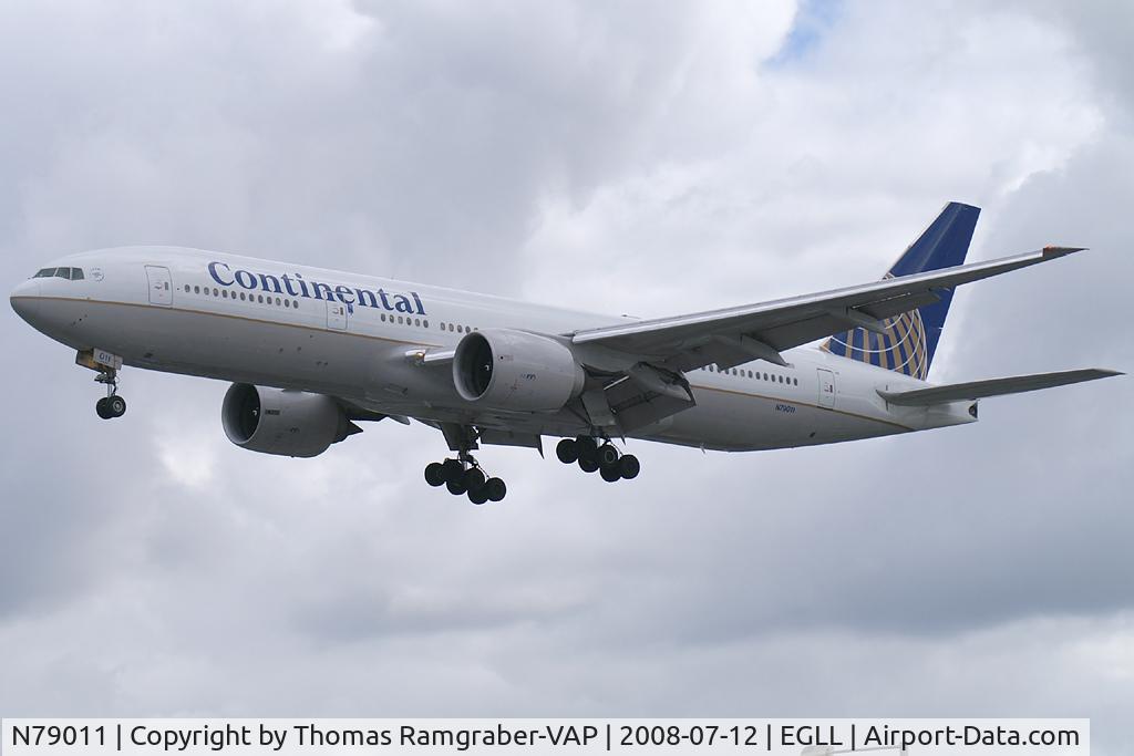 N79011, 1999 Boeing 777-224 C/N 29859, Continental Airlines Boeing 777-200