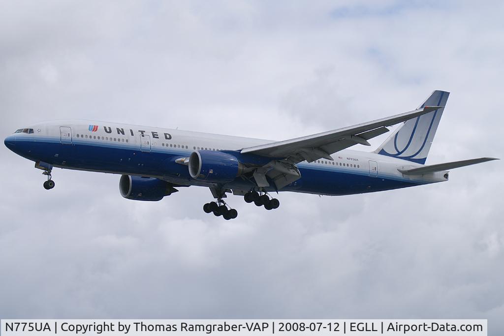 N775UA, 1995 Boeing 777-222 C/N 26947, United Airlines Boeing 777-200